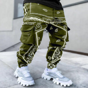 Wholesale Casual Long Sport Pants Paisley Print Mens Pants Street Slim Running Clothes Bandana Men's Plus Size Pants Trousers - Image 3