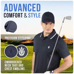 Custom Unisex  Blank Mens Striped Short Sleeve Polo Shirts Embroidery Logo Golf Polo T-shirts - Image 9