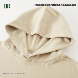 Custom High Quality Plain Cotton Unisex Pullover Men's Sweatsuits Jogger Sweatpants and Hoodie Set - Image 3