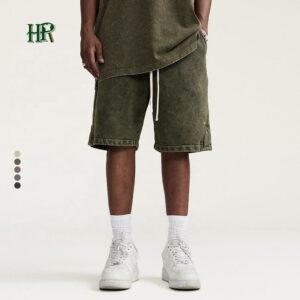 Customize Logo Men Cotton Shorts Sweat Men Fitness Running Short Breathable Gym Shorts Cotton Shorts - Image 2