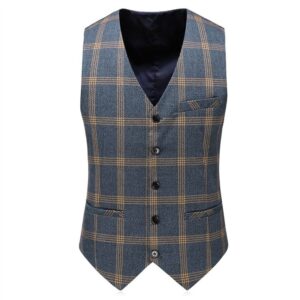 OEM British Style Men's Suits Mens Casual Business Formal Suit Plaid Suit 3 Pieces for Men Custom Service - Image 5
