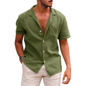 New 2023 Hot Sale High Quality Low MOQ Breathable Quick Dry Casual Linen Clothing Men - Image 4