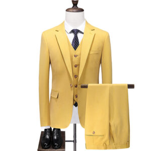 Light Yellow Men Suits Groomsmen Suits for Wedding Party Use - Image 1