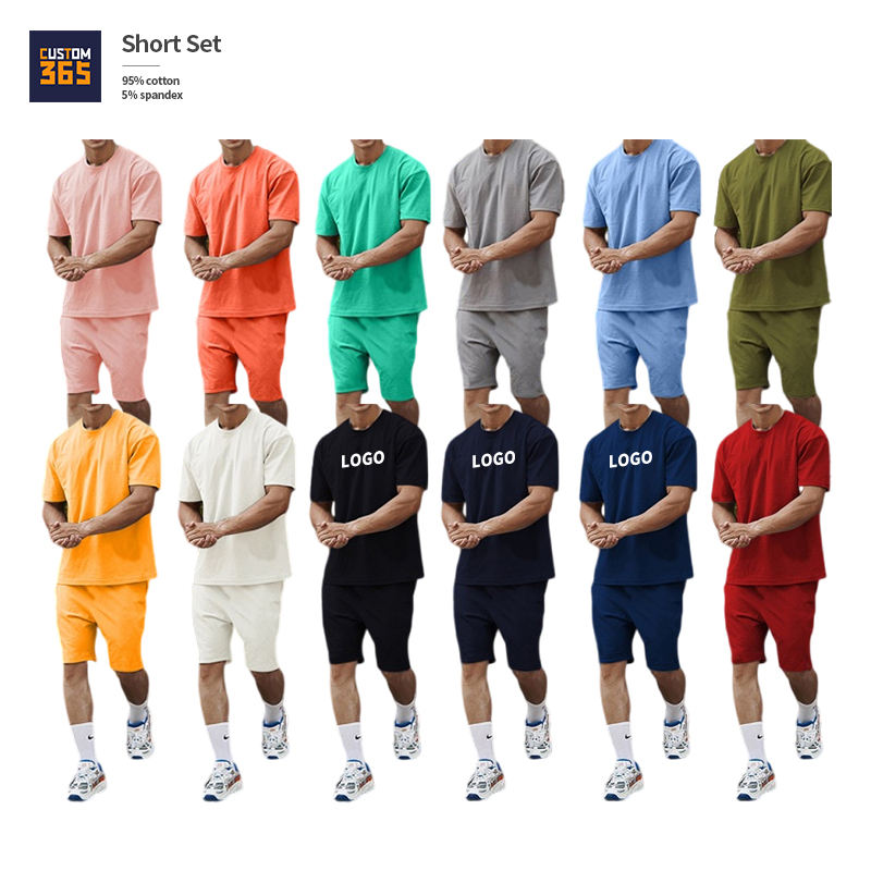 Summer Sportswear Streetwear Shirts and Pants Casual Men's Clothes for Man Short Set Men