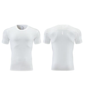 Custom Logo Short Sleeve T-shirt Men's Shirts Gym Fitness Clothes Tops Camouflage Stitching Running Workout Clothing Sportswear - Image 1