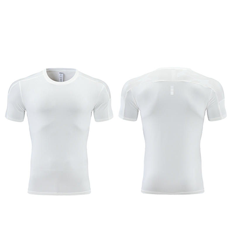 Custom Logo Short Sleeve T-shirt Men's Shirts Gym Fitness Clothes Tops Camouflage Stitching Running Workout Clothing Sportswear