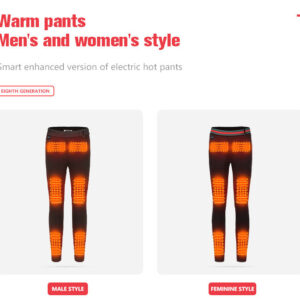 USB Electric Thermal Motorcycles Heating Trousers Black Cold-Proof Bottom Body Warmer Heated Clothing Trousers for Men Women - Image 4