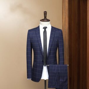 In Stock Wholesale Men Clothes High Quality 2 Piece Grooms Wedding Business Formal Suits Set for Men Clothes - Image 3