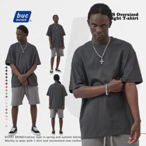Custom Heavyweight Japanese Streetwear Hip Pop Style Clothing Luxury Quality Drop Shoulder Oversized T Shirt - Image 2