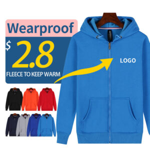 2024 YUDI Custom logo 100% Cotton Men Zipper Hoodie Sweatshirts Set Fleece Jogger Clothing Blank Oversize Unisex Pullover Men's - Image 6