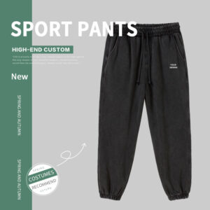 Unisex Sweatpants 100% Cotton Hip Hop Men's Joggers Sweatpants - Image 4