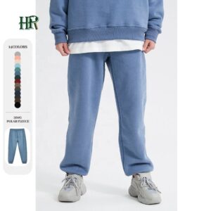 Custom Logo Thick Man Oversized Long Jogger Pants Heavyweight Cotton Cuffed Sweatpants for Men - Image 4