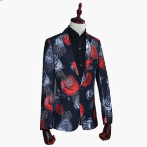 New Arrival Men'S Banquet Print Groom'S Dress Suit Men'S Director Night Shop Host Studio Theme Clothing - Image 2