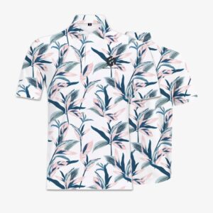 Custom Logo Luxury High Quality Stretch Elastic Full All Over Print Sublimation Polyester Spandex Performance Golf Polo Shirts - Image 4