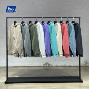 High Quality Pullover Cotton Washed Vintage Terry Plain Custom Hoodies Printed With Your Own Logos Men's Clothing - Image 4
