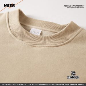 Oversized Man Sweatshirt High Quality Heavy Weight Street Style Accept Custom Sweat Shirt for Man - Image 3