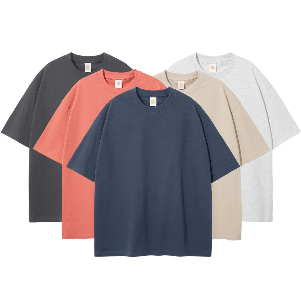 Custom Tshirt Printing High Quality 275Gsm Heavyweight Oversized Tshirt Blank Vintage T Shirt for Men