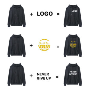 Custom Logo Print Cotton Blank Luxury Hoodies Unisex Fleece Embroidery Puff Print Heavyweight Plain Men's Oversized Hoodies - Image 2