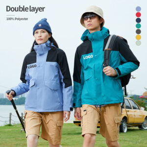 2 in 1 Waterproof Ski Hiking Clothing Windproof Customized Windbreaker Winter Coats Men's Waterproof Jackets - Image 1