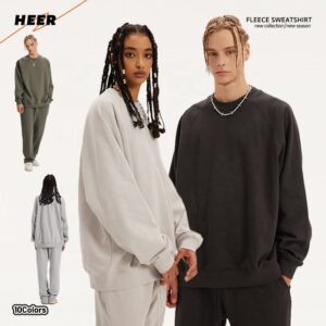 Oversize Crew Neck Mans Sweatshirt High Quality Heavy Weight Street Style Custom Sweatshirts for Man - Image 1