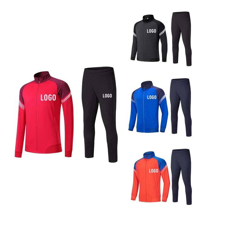 Men Football Club Team Tracksuits Soccer Pants Suit Sports Set Necked Cleats Men's Clothes Football Training Jersey Suit