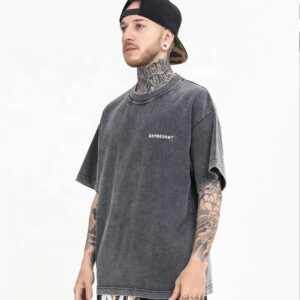 Wholesale Custom Washed T-shirt, Add Your Own Logo, Street Fashion Fast Trend T-shirt - Image 5