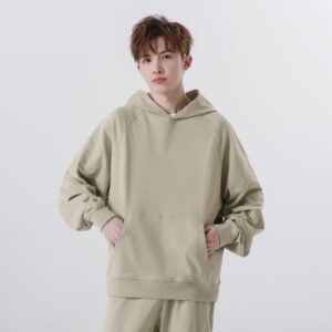 New Arrival High Quality Custom 100% Cotton French Terry 330gsm Heavyweight Oversized Pullover Hoodies - Image 3