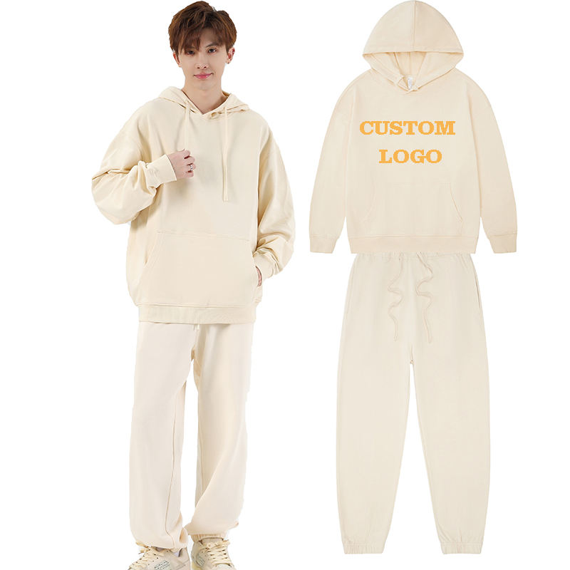 Two Piece Sweatpants and Hoodie Set Unisex Custom Essentials Hoodie Men 's Regular Sleeve Pullover