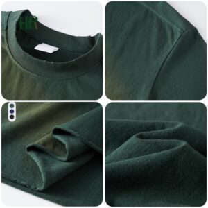 Manufacturer 100% Cotton 285 Gsm Plain Children's Custom Logo Blank Kids T Shirts for Boys and Girls - Image 2