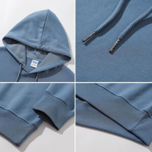 Personal Custom Any logo Cotton Fabric Men' Hoodies With Loop Inner Casual Pullover Hoodies for Sport - Image 4