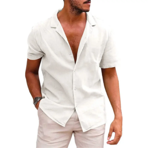 New 2023 Hot Sale High Quality Low MOQ Breathable Quick Dry Casual Linen Clothing Men - Image 3