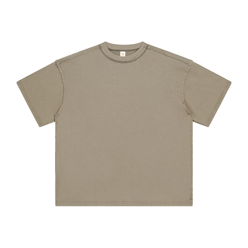 Wholesale 250Gsm Vintage Tshirt Custom Streetwear Washed Heavy Cotton Oversized T Shirt Men