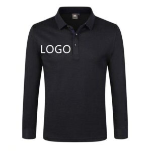 High Quality OEM Embroidered Long Sleeve Men's Tshirts Custom Polo Shirts - Image 1
