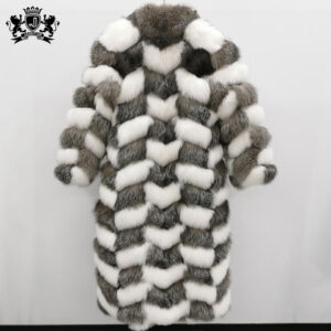 Men Thick Winter Clothing Long Crop Fur Jacket Trendy Custom Ladies Warm Natural fox Fur Coat - Image 2