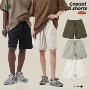 Custom Logo Men Cotton Shorts Sweat Men Fitness Running Short Breathable Gym Shorts Cotton Shorts - Image 2