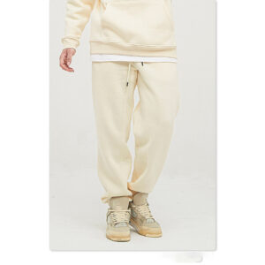 Fashionable High Street Streetwear Stack Sweatpants Fleece Sweat Trousers MenJogger Stacked Men Pants - Image 10