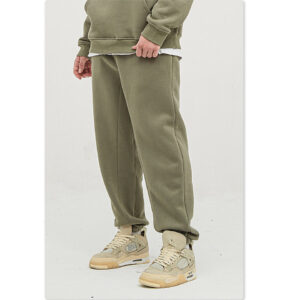 Fashionable High Street Streetwear Stack Sweatpants Fleece Sweat Trousers MenJogger Stacked Men Pants - Image 6