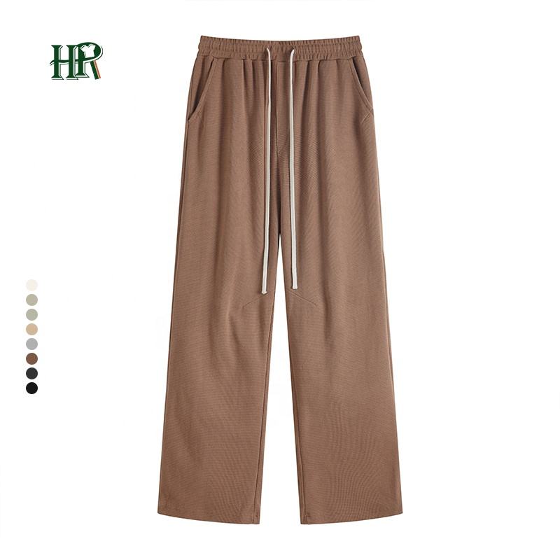 Streetwear Mens Jogger Sweatpants Custom Skeleton Screen Print Fleece Stacked Flared Pants Men