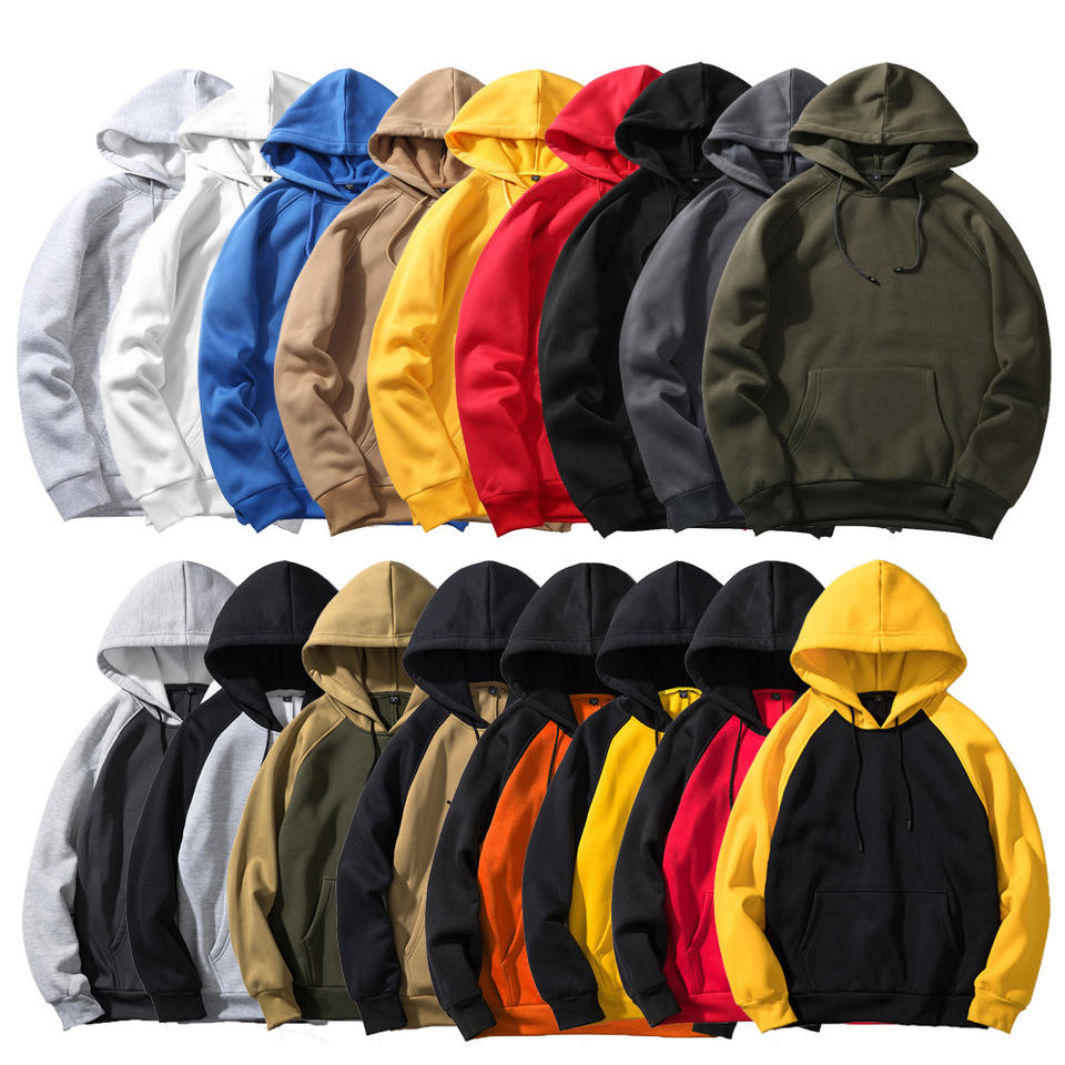 Hot Sale Bulk High Quality Polyester Unisex Wholesale Custom Embroidered Blank Fleece Oversized Pull Over Plain Mens Hoodies