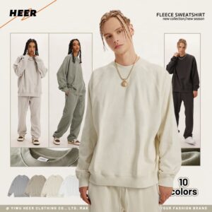 Oversize Crew Neck Mans Sweatshirt High Quality Heavy Weight Street Style Custom Sweatshirts for Man - Image 2