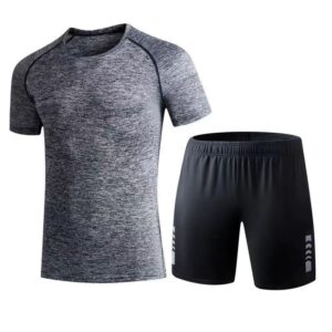 Custom Men Two Piece Summer Shirt Short Sets Workout Clothing Gym Fitness Sport Wear Sets for Men - Image 1