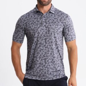 MOQ 1 Pcs Wholesale High Quality Sublimation Print UPF50+ Dry Fit Golf Polo Shirts Custom Logo Camo Polo T-Shirt for Men - Image 1