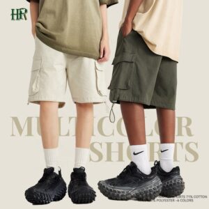 Wholesale Men's Shorts High Quality Cargo Pocket Polyester Track Wash Light Weight Windbreaker Shorts - Image 1