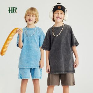 100% Cotton 270 Grams Plain Children's Custom Logo Kids T Shirts for Boys and Girls - Image 1