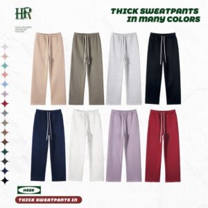 Wholesale OEM Custom Solid Color Men Jogger Pants Trousers Track Sweatpants Loose Sweat Pants - Image 2