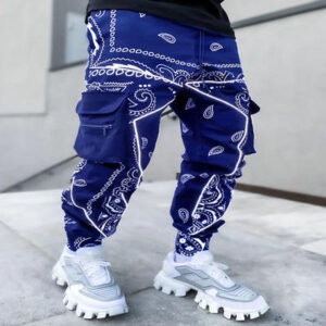 Wholesale Casual Long Sport Pants Paisley Print Mens Pants Street Slim Running Clothes Bandana Men's Plus Size Pants Trousers - Image 1
