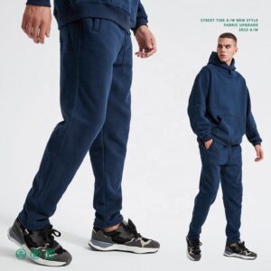 Wholesale Custom Printed Logo Sweatpants 100% Cotton Plain Fleece Mens Jogger Pants - Image 1