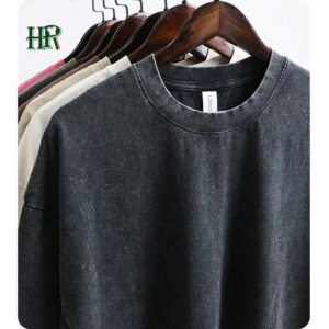 Wholesale High Quality Unisex Shirt Blank Heavy Cotton Tee Shirt Custom Vintage Washed Men's T-shirt - Image 2