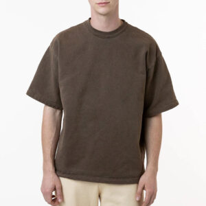 Men T-shirt Sports Cotton Fit Drop Shoulder Brand Blank Mens T-Shirts Oversized Pure Color 280g Stylish Tee - Image 1