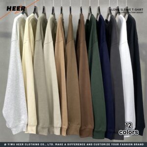 Oversized Man Sweatshirt High Quality Heavy Weight Street Style Custom Ringer Sweat Shirt for Man - Image 3